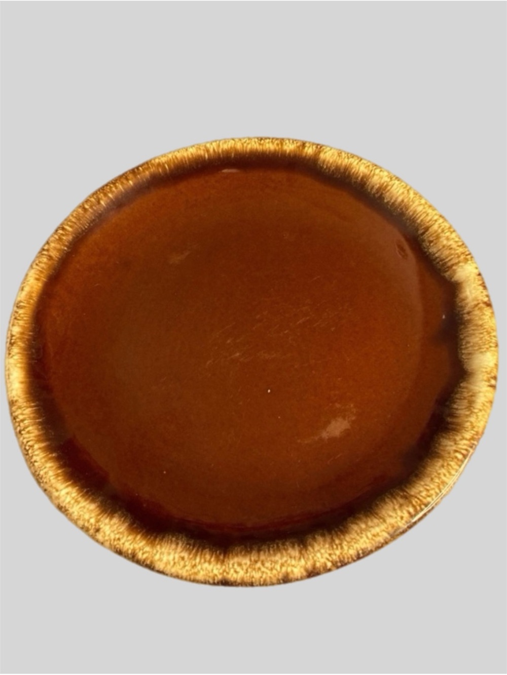 Vintage Hull Pottery “Brown Drip” Dinner Plate Replacement Hull Oven Proof  Mark